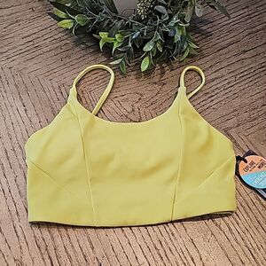 Kyodan lime ribbed sports bra size S NWT